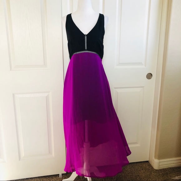 Forever 21 Dresses & Skirts - Forever 21  black and purple midi dress